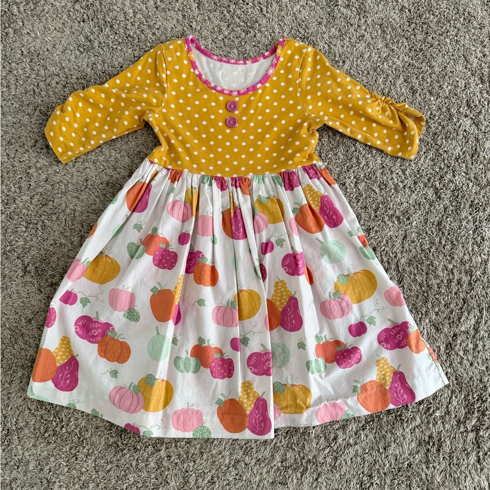 Eleanor Rose Pumpkin Print Dress